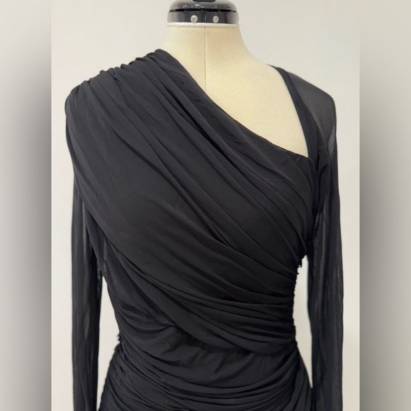 ZIMMERMANN Illustration asymmetric ruched stretch-mesh midi dress - Picture 8 of 13